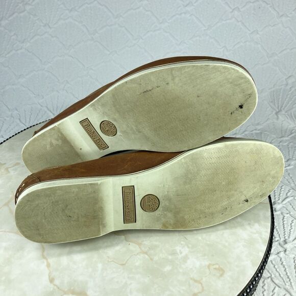 Timberland Penny Loafers Womens 10 Brown Leather Classic Nautical Slip On Shoes - Picture 12 of 12